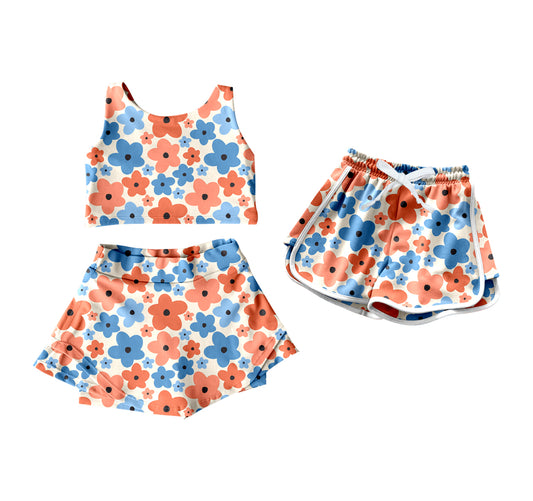 25.12.26 custom each style moq 5 eta 6-8week Sibling Sister floral baby short sleeve shorts sets and shorts match design