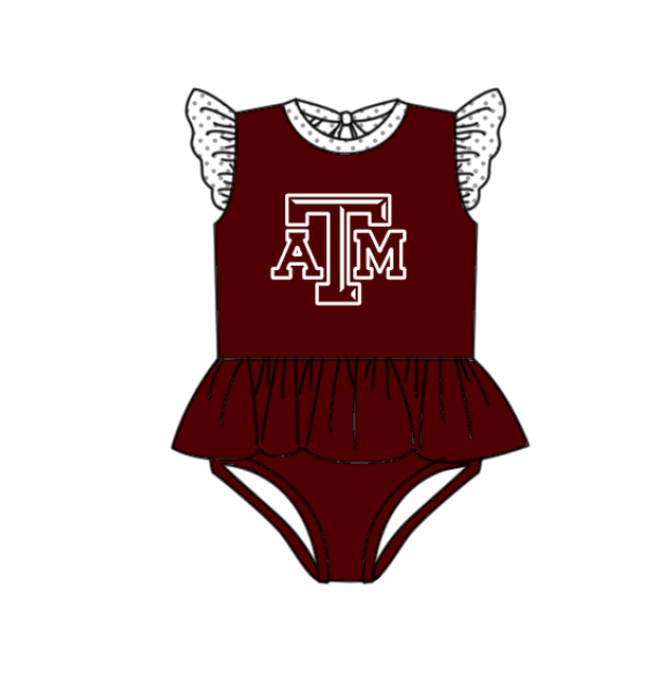 Custom moq 5 mix size milk silk summer teams baby girl boys clothes Red Two-Piece Swimsuit Set One Piece Swimsuits boy swim trunks