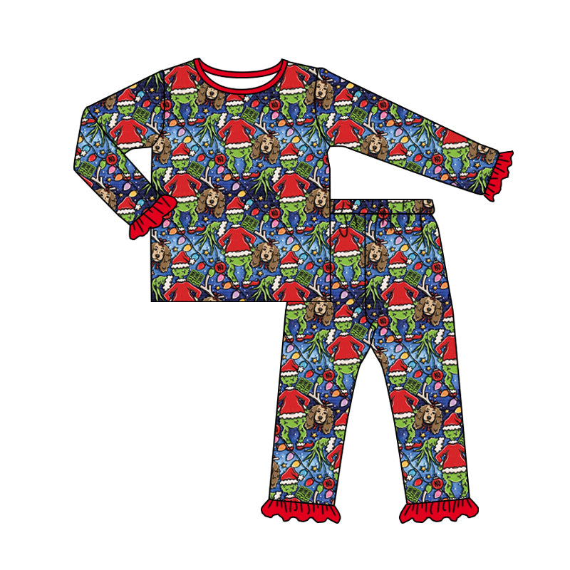 8.13 custom each style moq 5eta 4-6week Sibling Sister Christmas baby girl sets and dress and rompers match family design