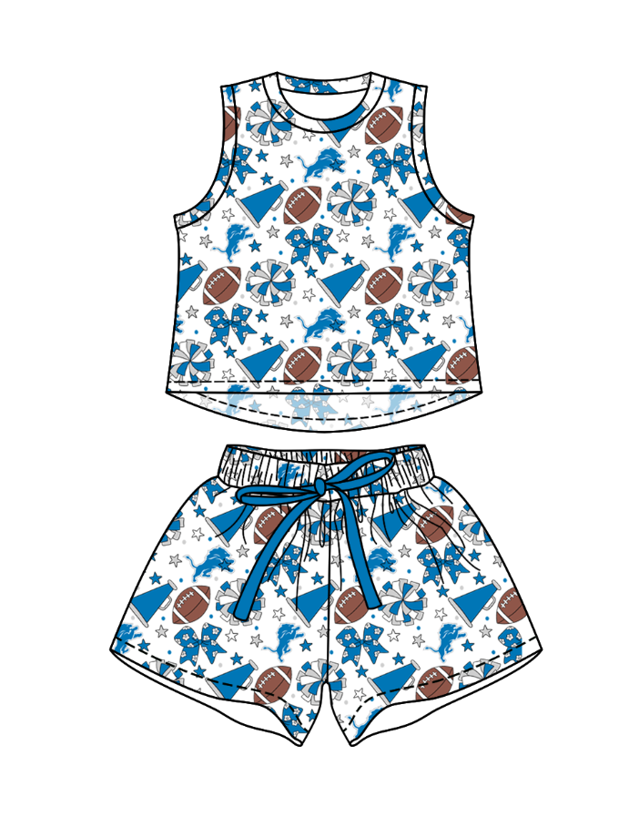 Custom moq 5 mix size milk silk summer teams Baby Girls Stars Bows Vests Top Short Yoga Active Clothes Set for Kids