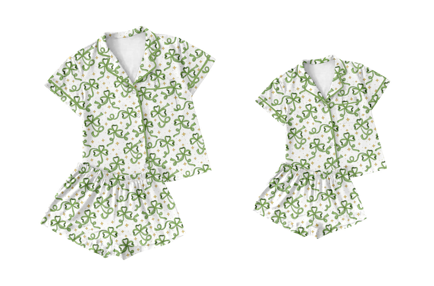 12.13 custom each style moq 5eta 4-6week Sibling Sister short sleeve shorts sets and adult sets match design