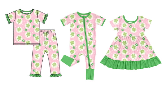 25.12.8 custom each style moq 5 eta 6-8week Sibling Sisters bow baby girl short sleeve pants sets and dress and rompers match family design