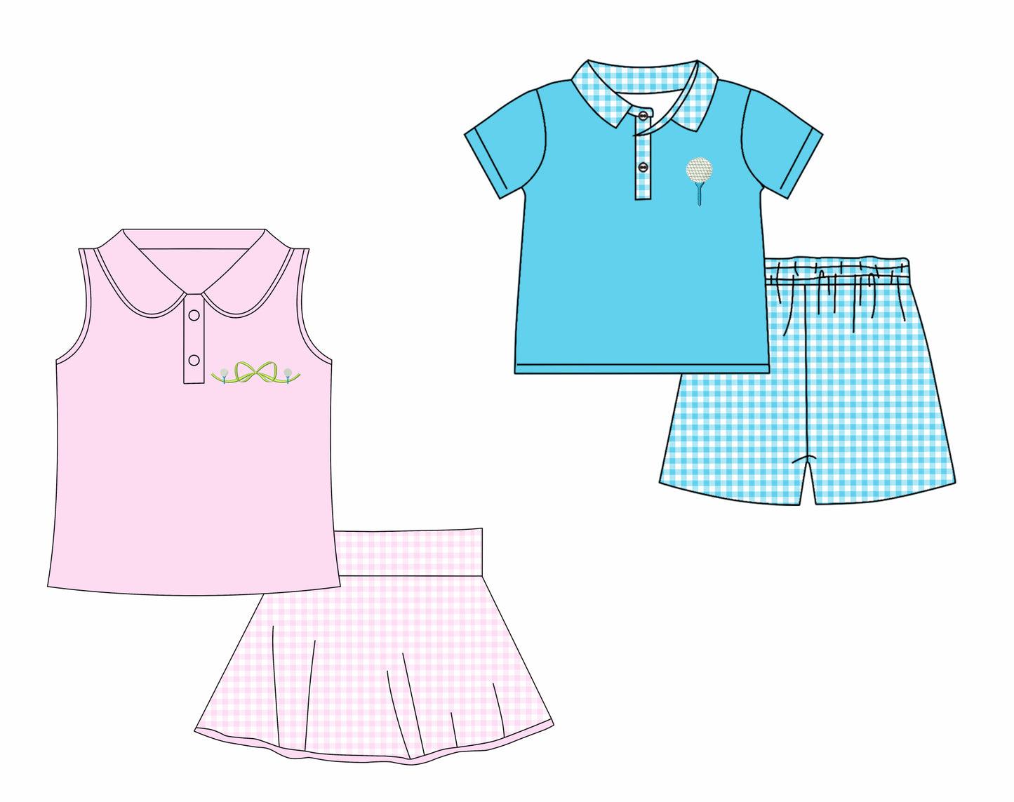 12.19 custom each style moq 5eta 4-6week Sibling Sister bow baby girls short sleeve shorts sets 1 and sets 2 match design