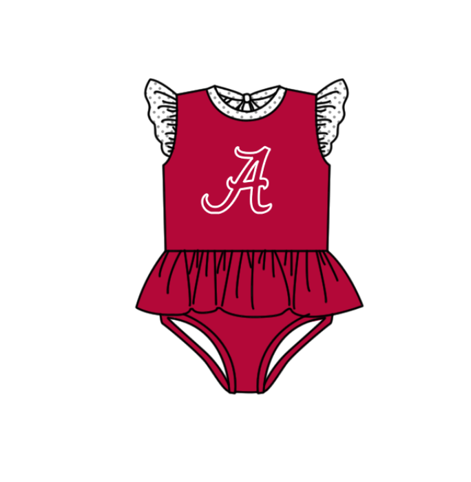 Custom moq 5 mix size milk silk summer teams baby girl boys clothes Red Two-Piece Swimsuit Set One Piece Swimsuits boy swim trunks