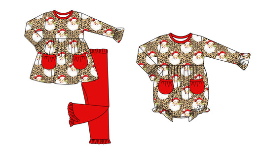25.5.8 custom each style moq 5eta 4-6week Sibling Sisters Christmas baby girl long sleeve pants sets and rompers match family design