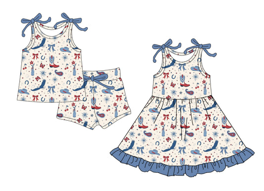 26.1.19 custom each style moq 5 eta 6-8week Sibling Sister boot hat bow baby short sleeve shorts sets and dress match design