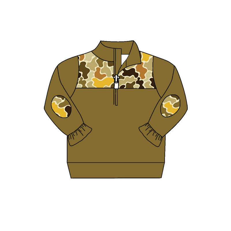 7.9 custom each style moq 5 eta 4-6week baby girls clothes camouflage green long sleeve top