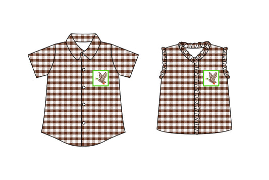 25.10.23 custom each style moq 5 eta 6-8 week Sibling Sister duck baby girl boy short sleeve top 2 match family design