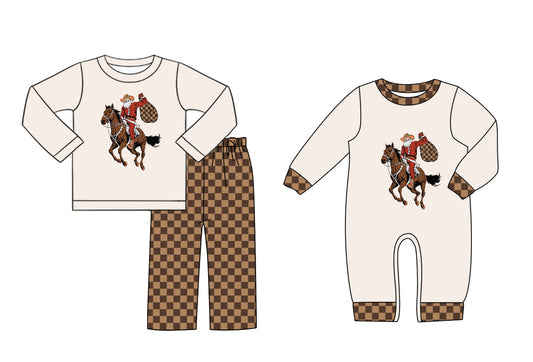 25.5.28 custom each style moq 5eta 4-6week Sibling Sisters Christmas baby boy long sleeve pants sets and rompers match family design