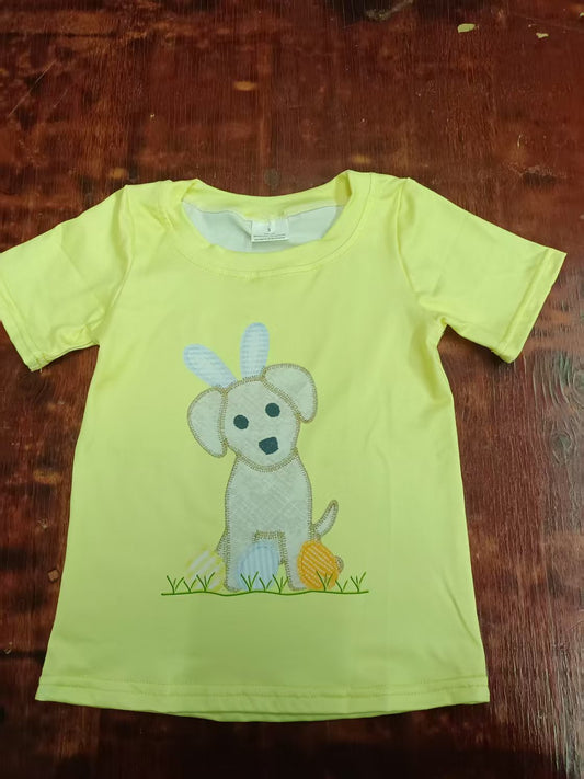 Custom moq 3 eta 6-7weeks baby boys clothes puppy short sleeve shirt