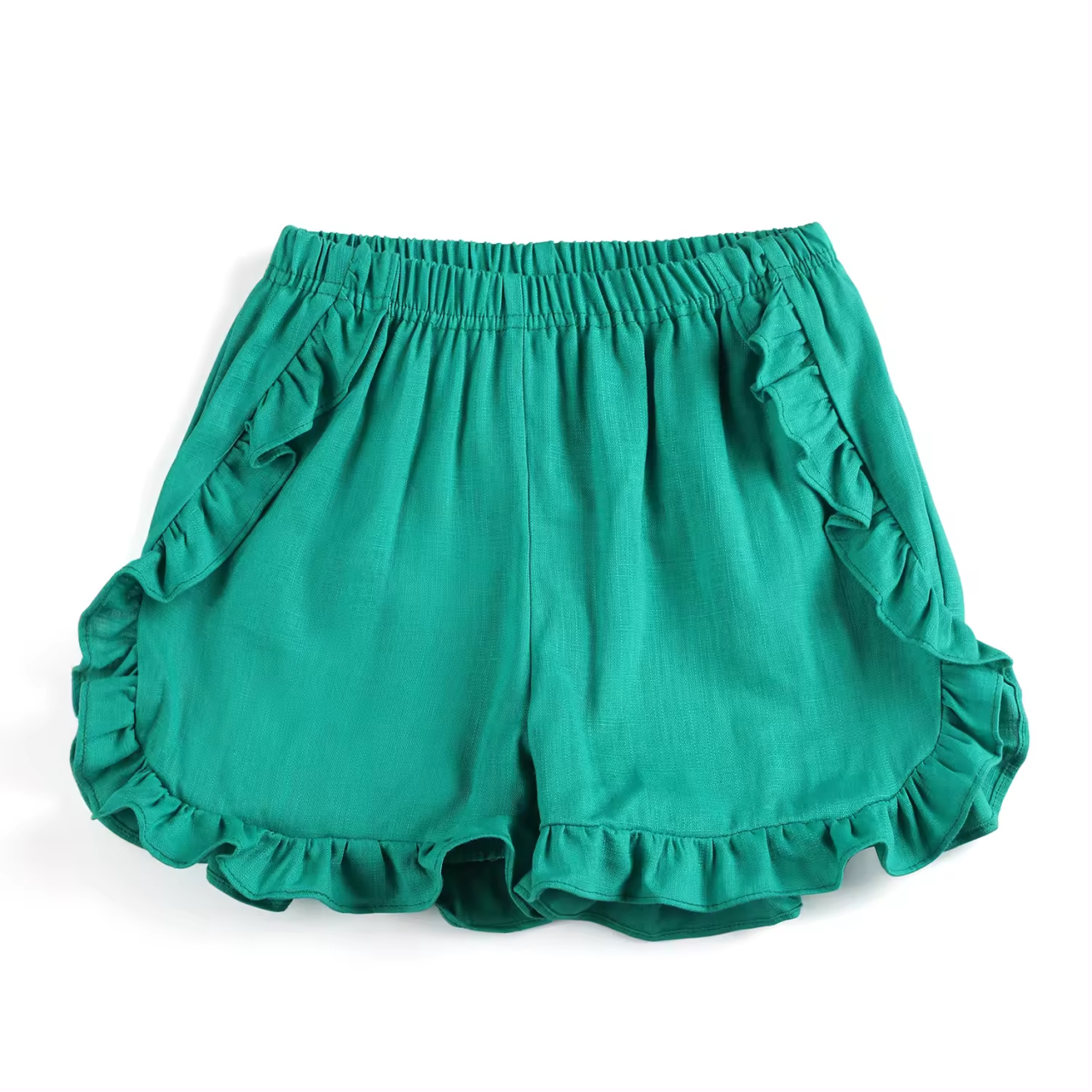 custom moq 3  COTTON SHORTS girls green shorts