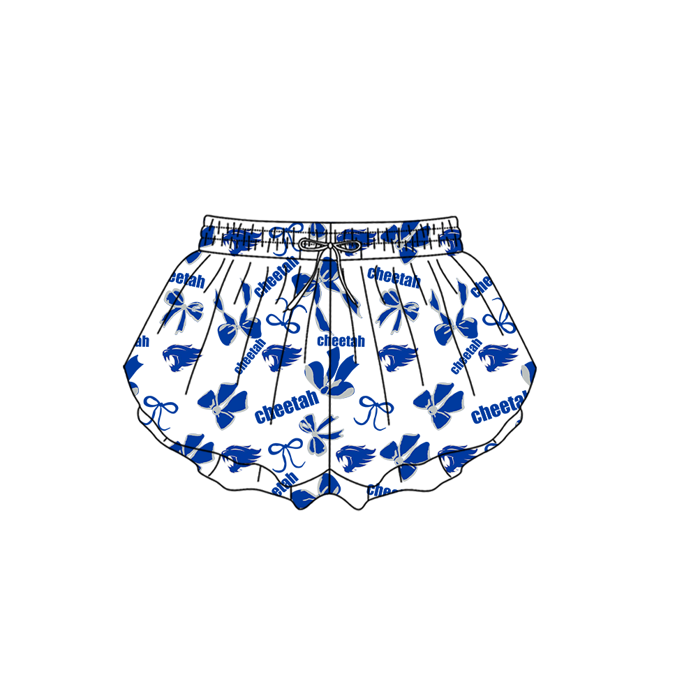 custom moq 5 mix size MSD072301 Baby Girls Bows Summer Print Yoga Shorts Casual Active Bottoms