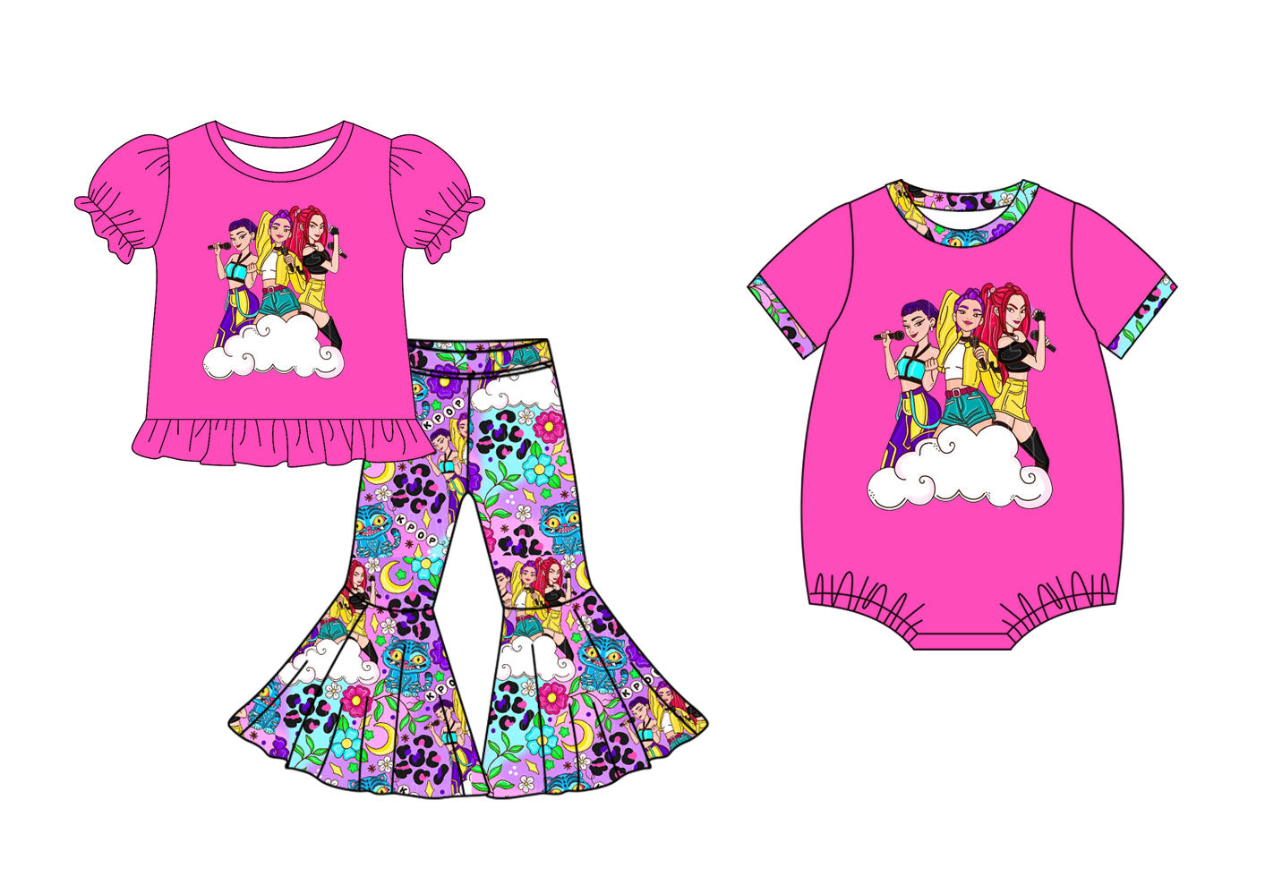 25.10.11 custom each style moq 5 eta 6-8week Sibling Sisters baby girl clothes short sleeve pants sets and romper match family design