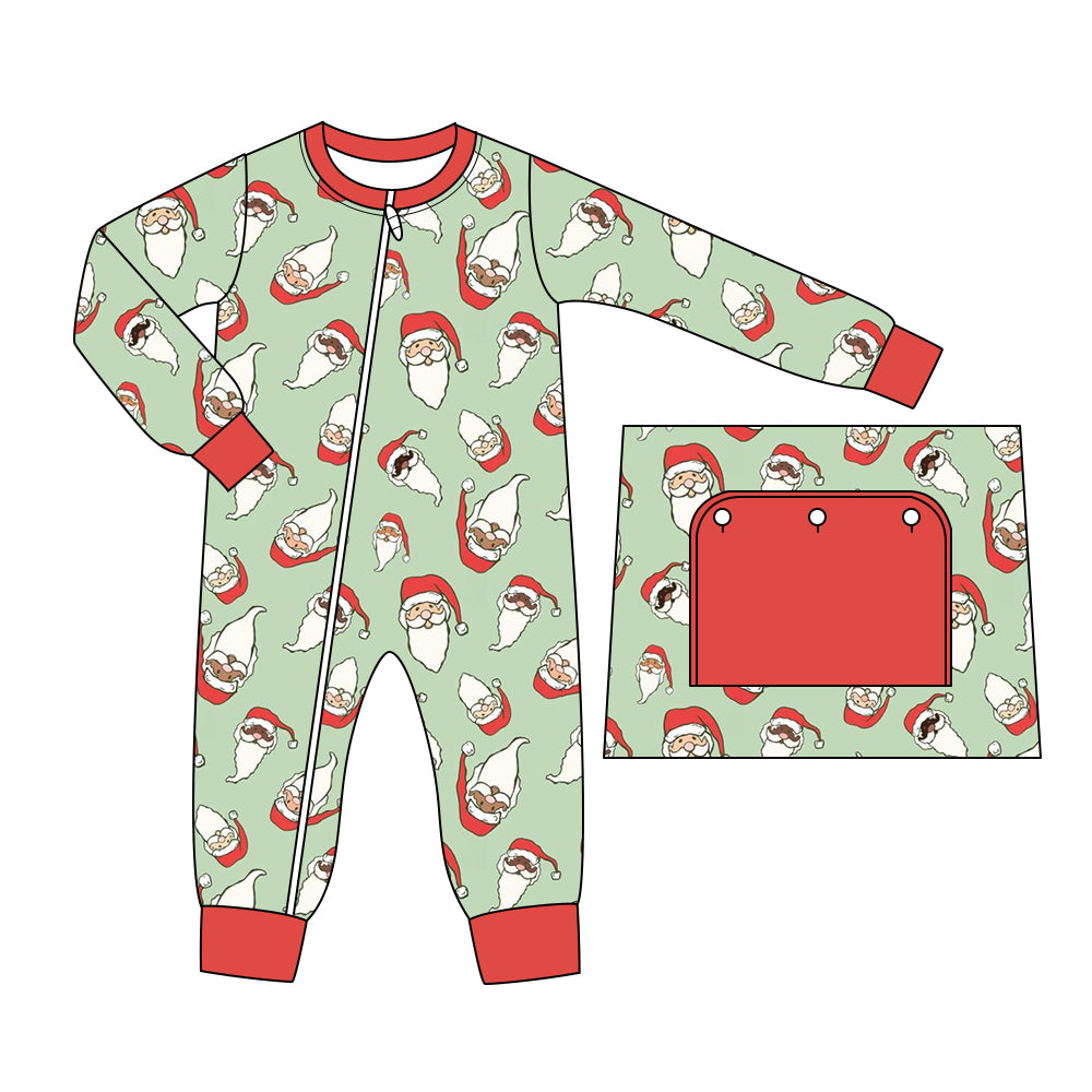 6.10 custom each style moq 5eta 4-6 week Sibling Sister Christmas green boys pajamas outfits and romper match family design