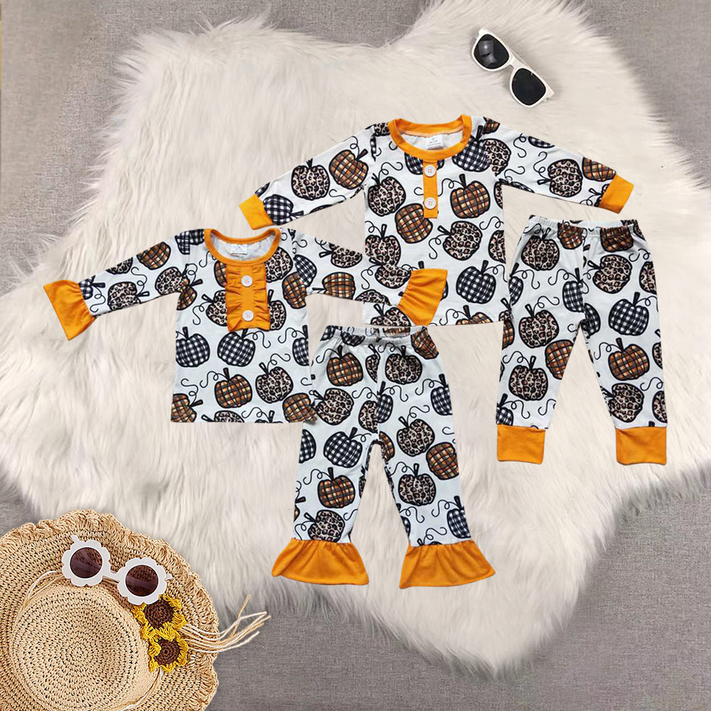 RTS Sibling baby girls clothes halloween long Sleeve pants sets