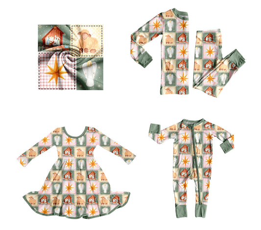 25.8.26 custom each style moq 5eta 4-6week Sibling Sisters baby girl long sleeve pants sets and dress and rompers match family design