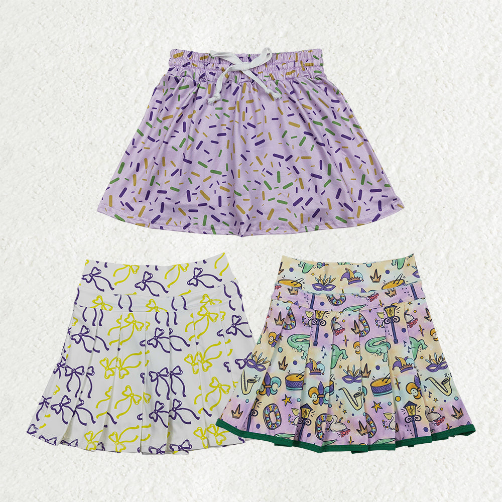 RTS NO MOQ Sibling baby girl clothes yoga mari gras skirts