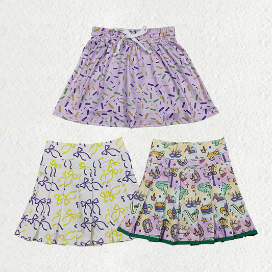 RTS NO MOQ Sibling baby girl clothes yoga mari gras skirts