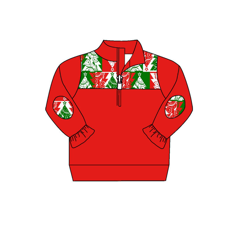 7.26 custom each style moq 5 eta 4-6week baby girls clothes Christmas red long sleeve top