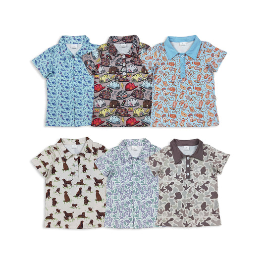 RTS NO MOQ Sibling baby boy clothes baby boys clothes Short Sleeve Tops