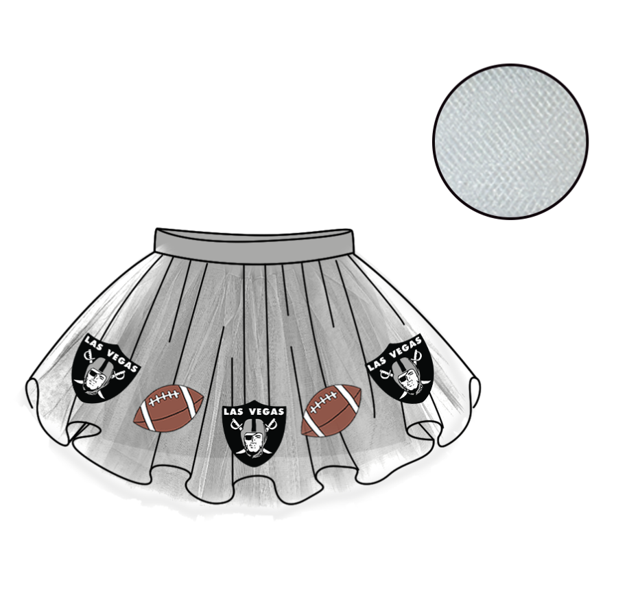 Custom moq 5 mix size milk silk summer teams Baby Girl's Grey Mesh Skirt Summer Team Outfit