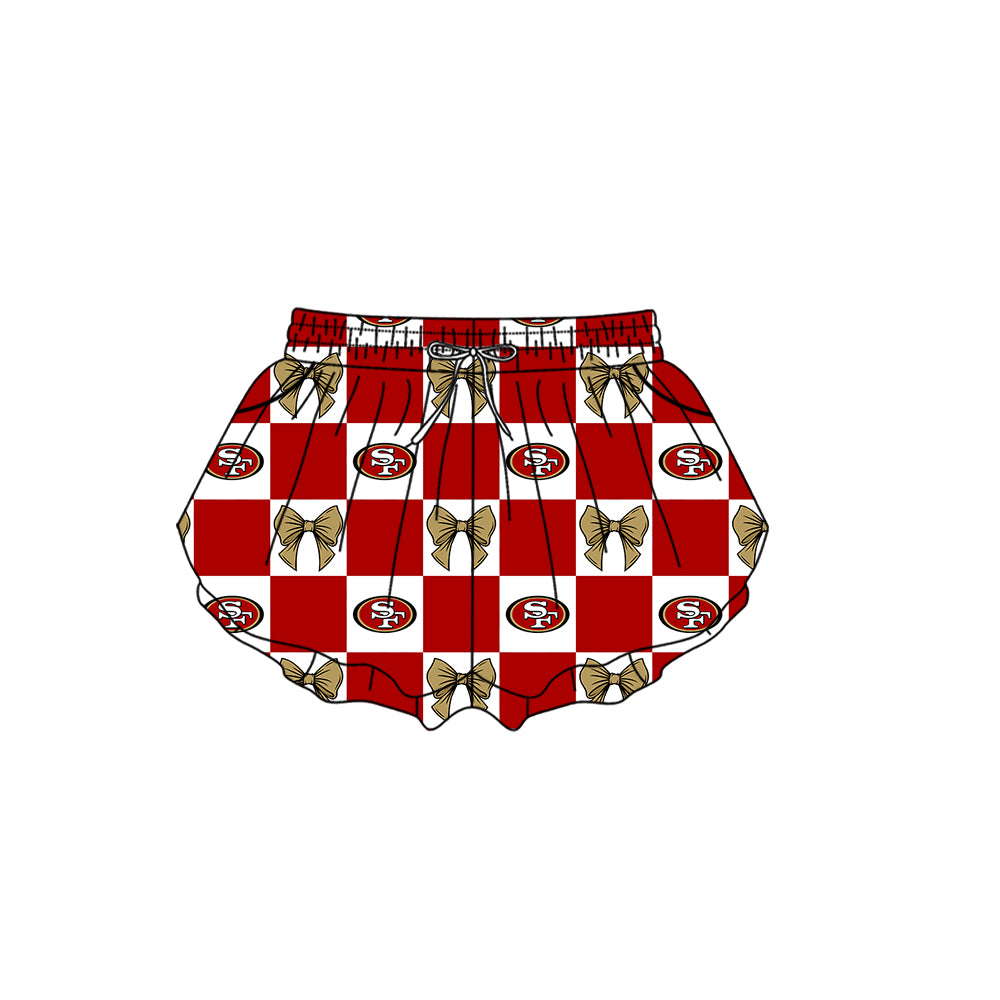 Custom moq 5 mix size milk silk summer teams Red Checked Baby Girl Sleeveless Top Skirt Short Set Dress And Shorts Yoga Outfit Boy's Top Shorts Set Romper
