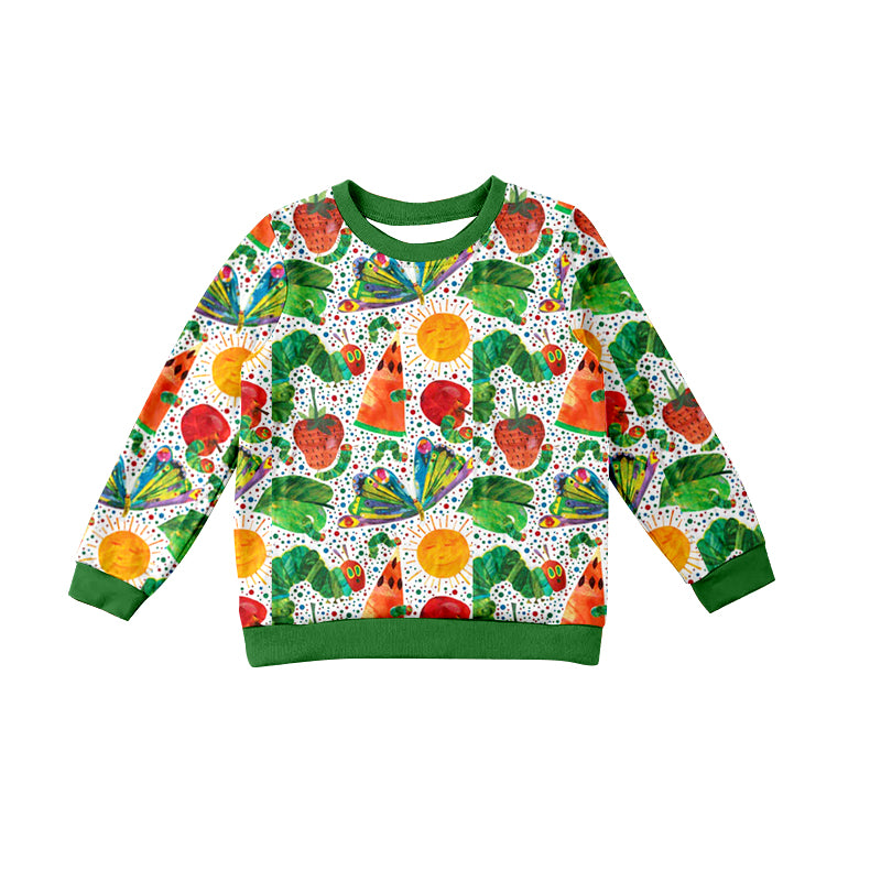 8.29 custom each style moq 5 eta 4-6week baby boy clothes fruit long sleeve top