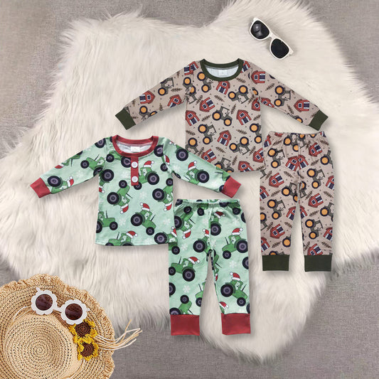 RTS NO MOQ Sibling Baby boys clothes Long Sleeve Pants Sets