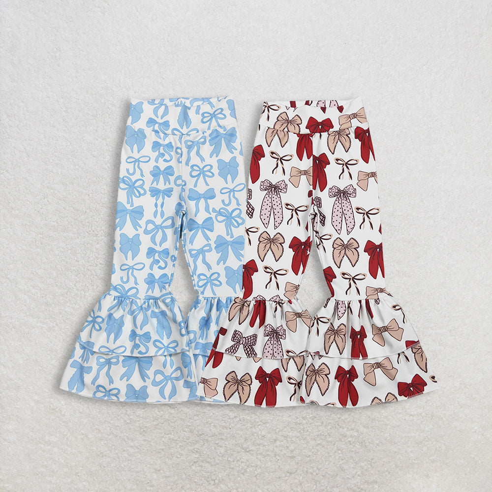RTS NO MOQ Sibling Baby girls clothes Summer yoga bow long pants