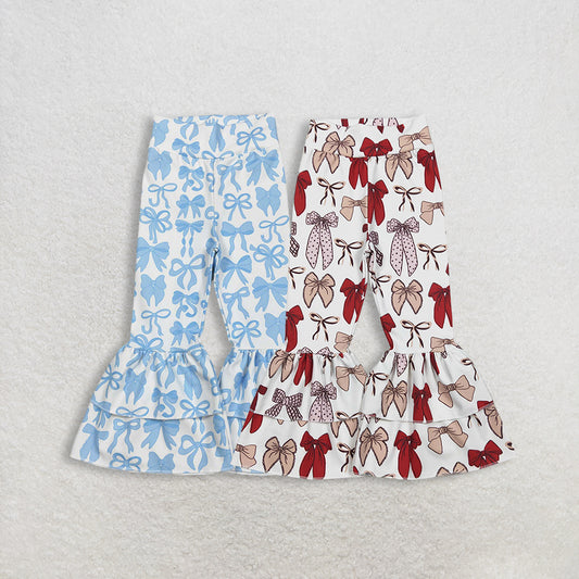 RTS NO MOQ Sibling Baby girls clothes Summer yoga bow long pants