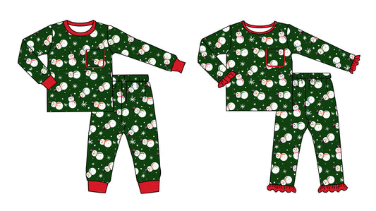 25.6.18 custom each style moq 5eta 4-6week Sibling Sisters Christmas baby girl long sleeve pants sets 1 and sets 2 match family design
