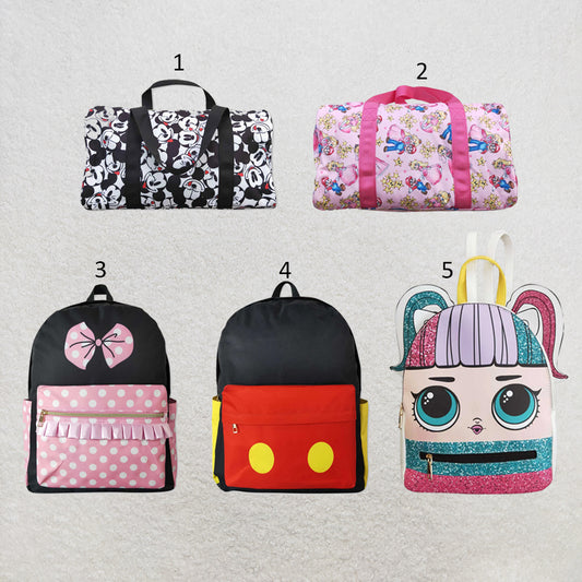 RTS NO MOQ Sibling Bags Cute Clothes Baby Kids Print Strap Zip Backpack Bag