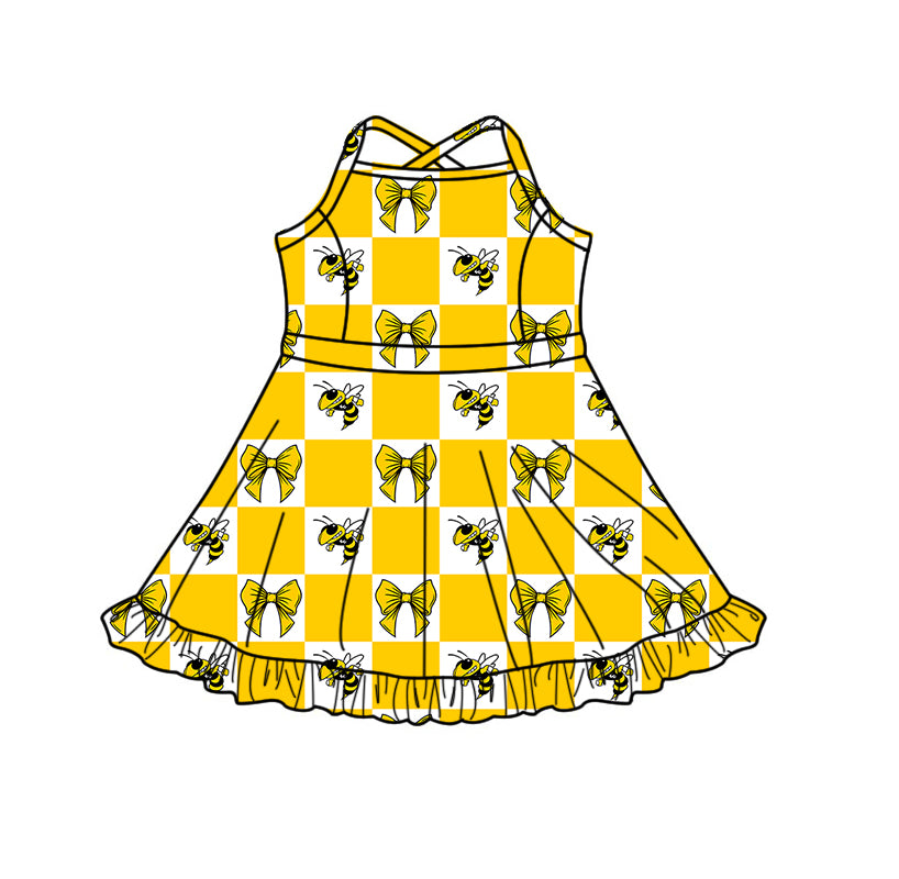 Custom moq 5 mix size milk silk summer teams Baby Girl Yellow Sleeveless Top Skirts Set Dress And Shorts Yoga Checked Outfit Boy's Checked Short-Sleeved Polo Shirt And Romper