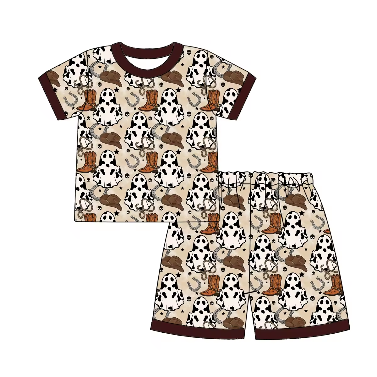 Custom moq 3 each mix size eta 6-8weeks  Cow Pattern Imp-Western Cowboy Hat Light Brown Mixed Set