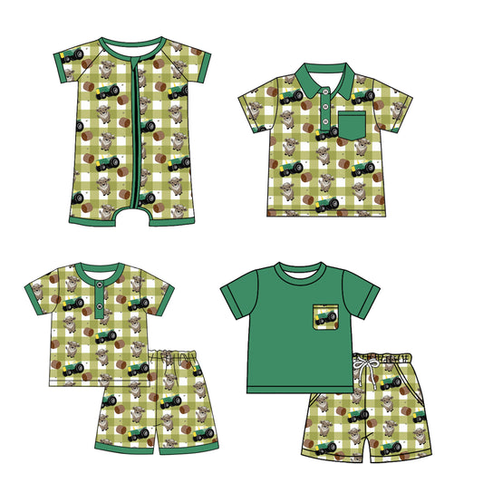 3.26 custom each style moq 5eta 4-6week Sibling Sister baby girl sets 1 and sets 2 and boy rompers and top match family design