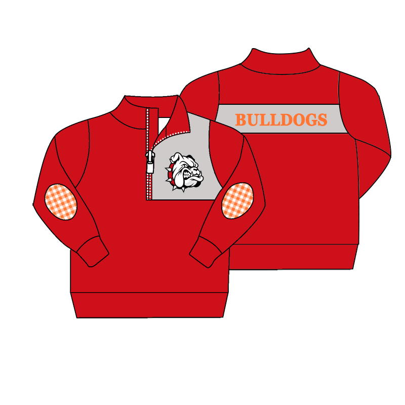 custom moq 5 mix size MSD070601 Baby Long Sleeve Zip Up Pullover Casual Top