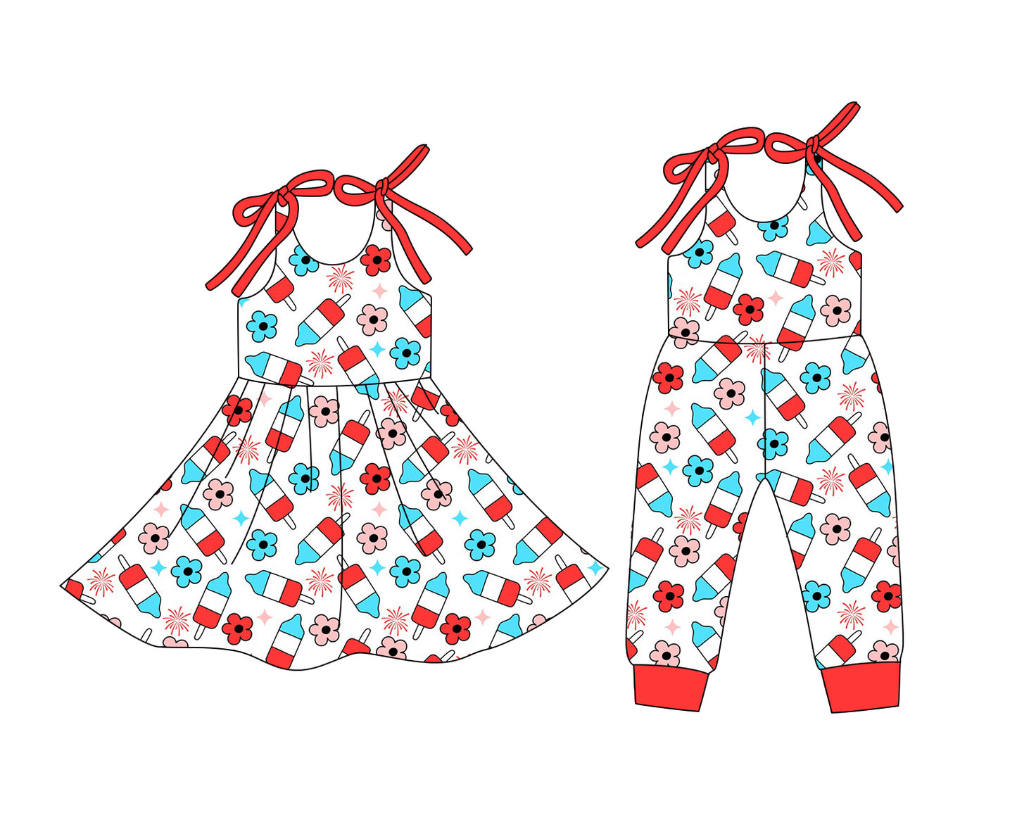 25.12.24 custom each style moq 5 eta 6-8week Sibling Sister baby short sleeve romper and dress match design