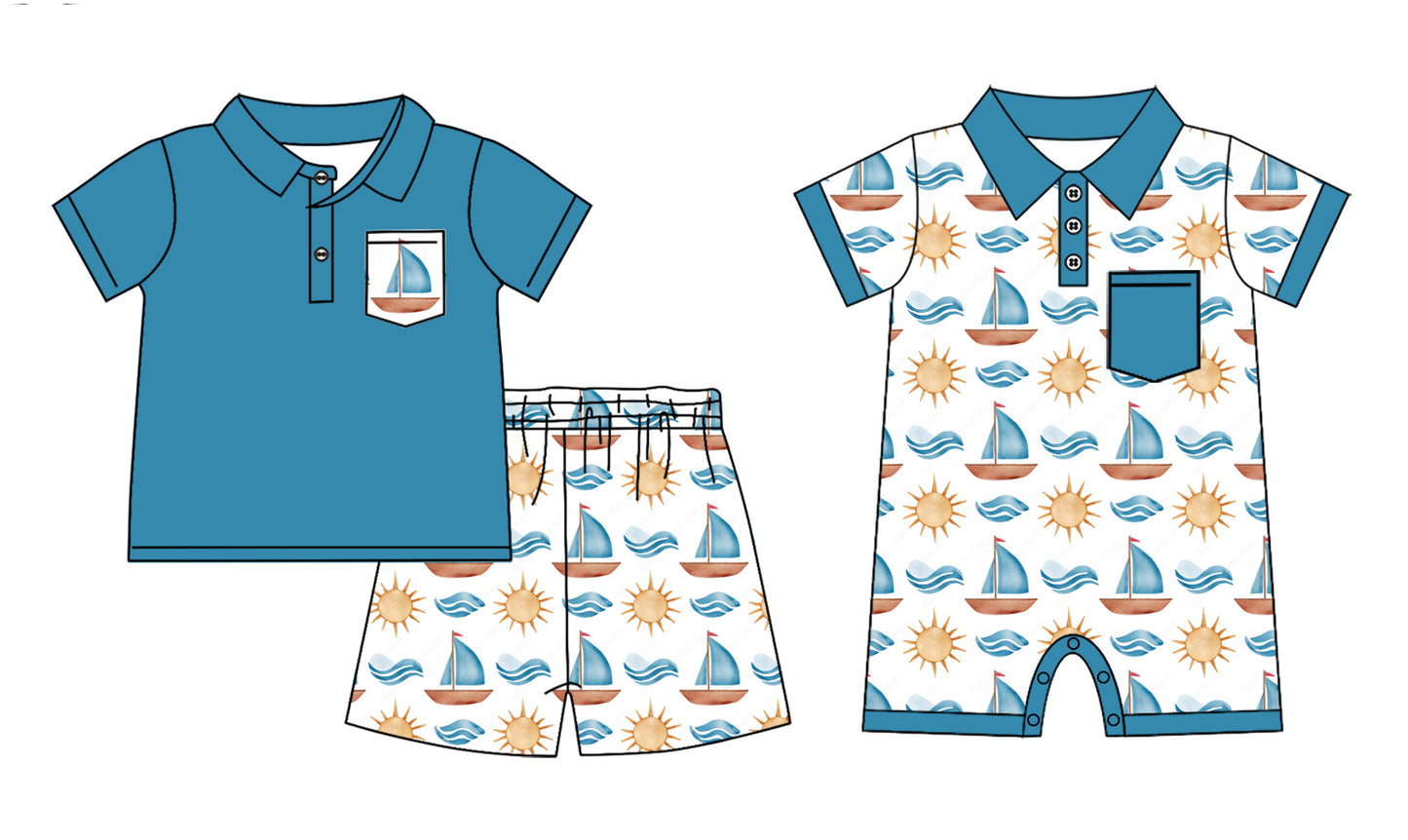 12.13 custom each style moq 5eta 4-6week Sibling Sister baby boy short sleeve shorts sets and rompers match design