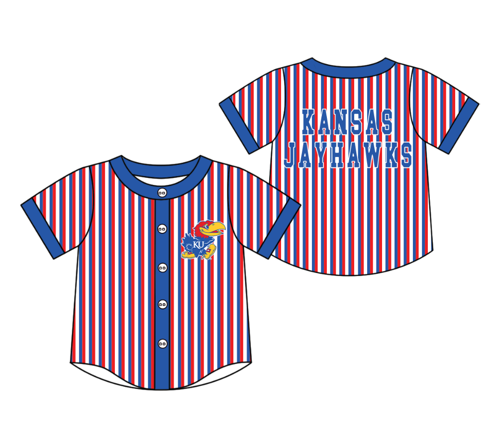 Custom moq 5 mix size milk silk summer teams Red Striped Blue Short-Sleeved Button-Down Shirt for Baby Boy Outfit