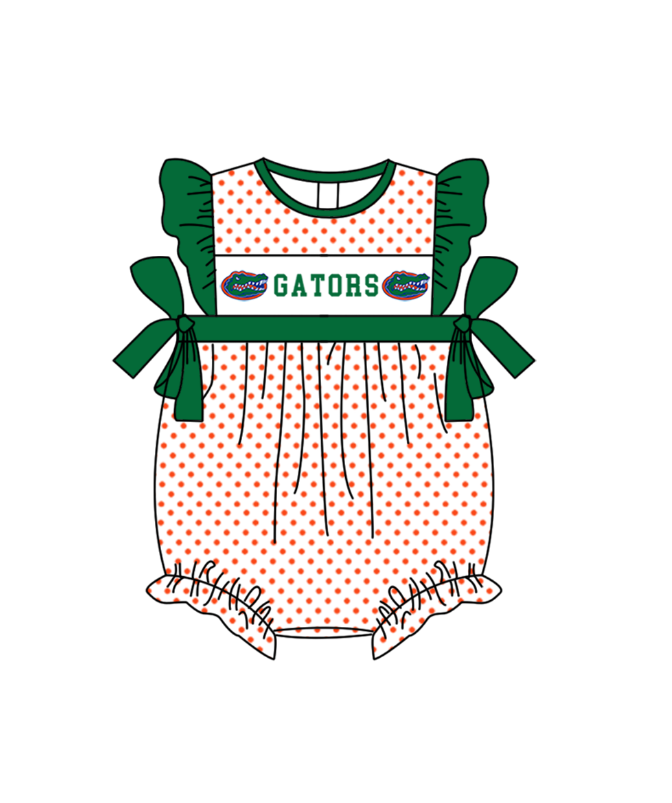 Custom moq 5 mix size milk silk summer teams Boys Short Sleeve Top Green Striped Shorts Set With Matching Romper Girls Flutter Sleeve Polka Dot Dress Romper