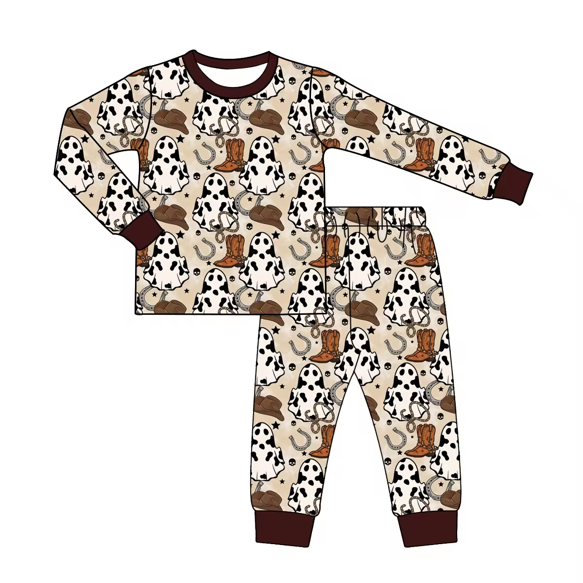Custom moq 3 each mix size eta 6-8weeks  Cow Pattern Imp-Western Cowboy Hat Light Brown Mixed Set
