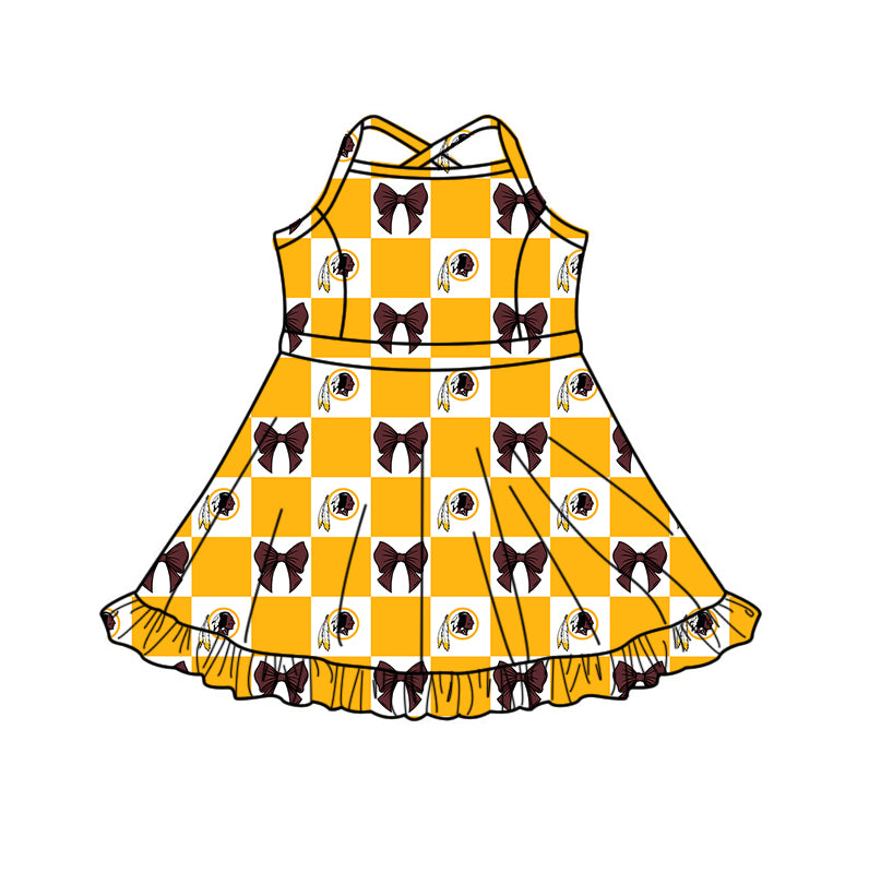Custom moq 5 mix size milk silk summer teams Yellow Checked Baby Girl Sleeveless Top Skirt Short Set Dress And Shorts Yoga Outfit Boy's Top Shorts Set Romper