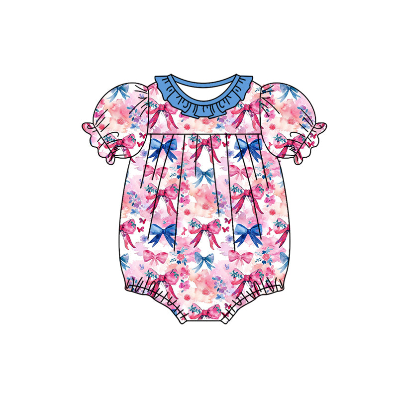 10.25 custom each style moq 5eta 4-6week Sibling Sister bwo blue and purple baby girl sets and dress and rompers match family design