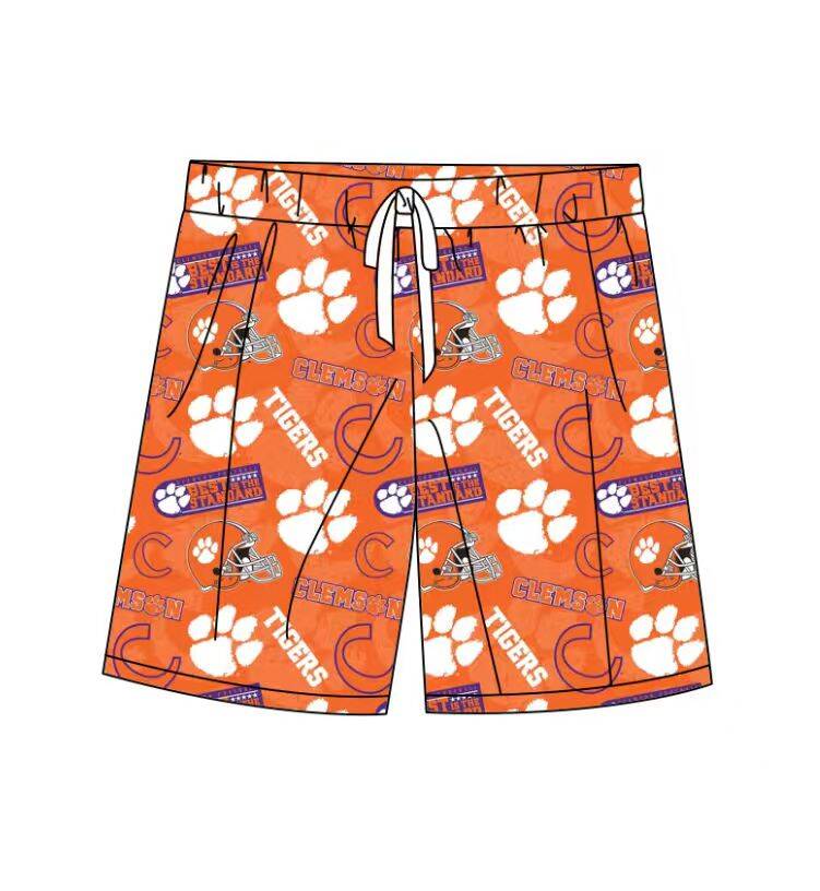 Custom moq 5 mix size milk silk summer teams Baby Boy's Orange Swimming Trunks for Kids' Summer Swimwear