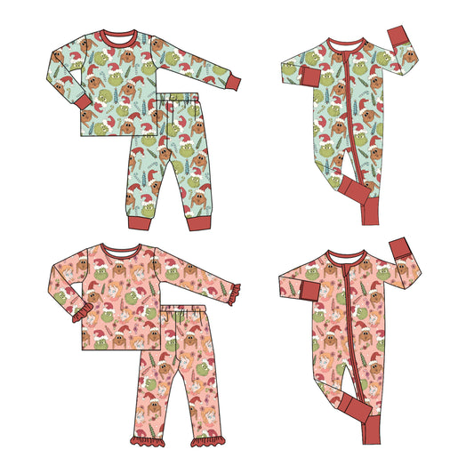 25.8.4 custom each style moq 5 eta 4-6week Sibling Sisters Christmas baby girl long sleeve pants sets 1 and sets 2 and romper 1 and romper 2 match family design