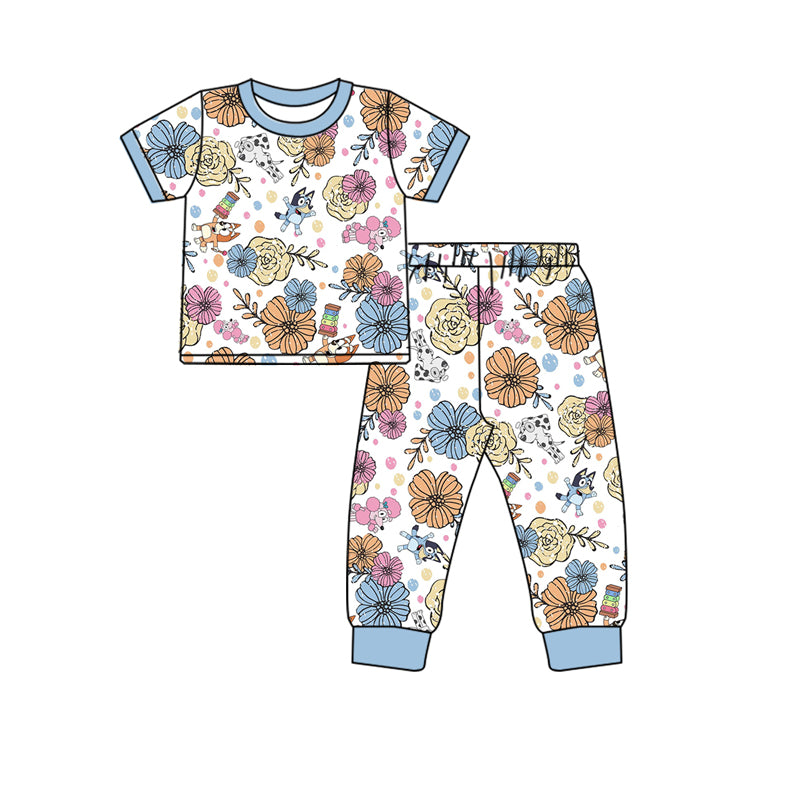 10.23 custom each style moq 5eta 4-6week Sibling Sister flower baby boys short sleeve sets and rompers match design