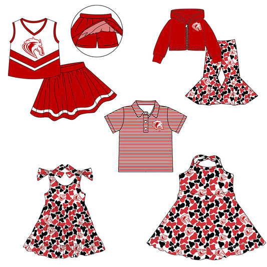Custom moq 5 mix size milk silk summer teams baby girls clothes bow red hooded long sleeve pants sets and skirts sets and dress 1 and dress 2 and top-25.8.5