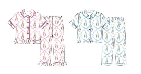 25.12.18 custom each style moq 5 eta 6-8week Sibling Sisters easter baby boy clothes short sleeve pants sets 2 match family design