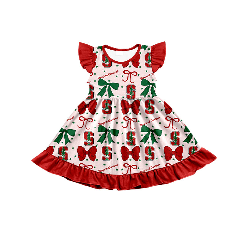 Custom moq 5 mix size milk silk summer teams baby girls clothes team bow red sleeveless skirts sets and dress 1 and dress 2 and dress 3-25.6.25