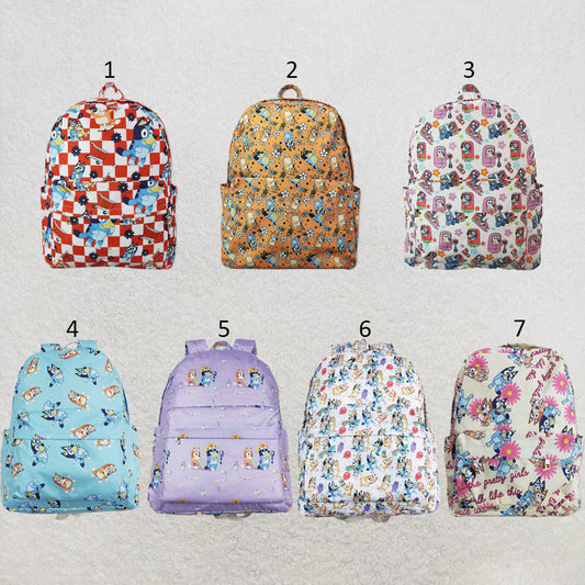 RTS NO MOQ Sibling Bags Cute Clothes Baby Kids Floral Print Strap Zip Backpack Bag